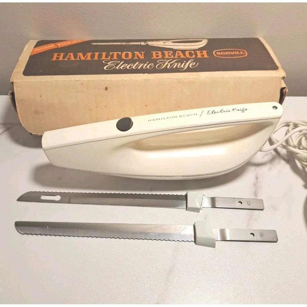 Vintage Hamilton Beach Electric Knife w/ Original Box Model 275-2 Works!